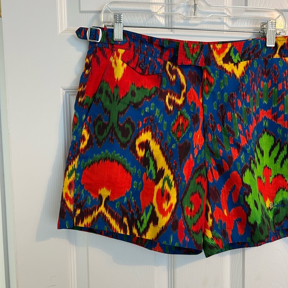 Ralph Lauren Purple Label Ikat Patterned Men’s Swim Trunks - Picture 2 of 13